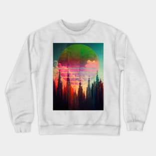 Retrofuturistic Sunset Crewneck Sweatshirt